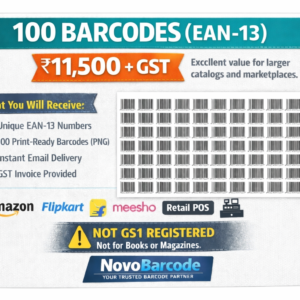 100 Barcodes (EAN-13)
