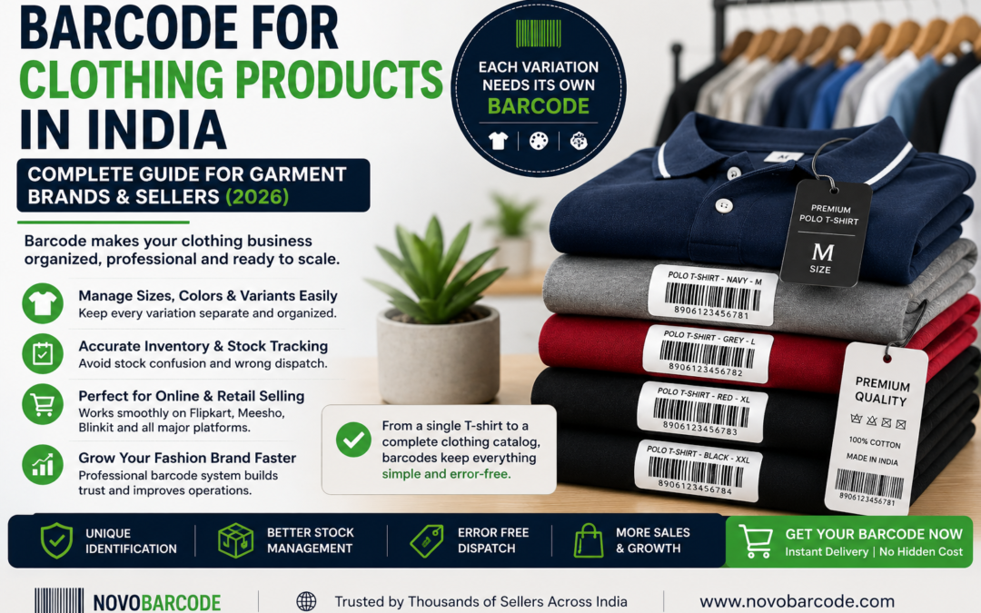 Barcode for clothing products