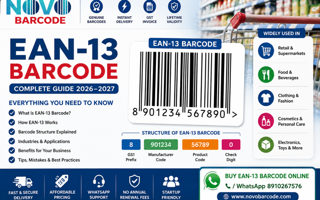 EAN-13 Barcode: Complete Guide to Product Barcodes in India (2026–2027)